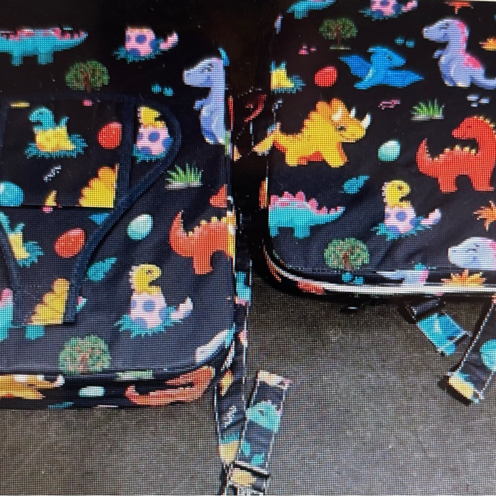 Dinosaur Print Kids Booster Seat for portable use - Picture 3 of 4